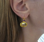 Vintage Green Gold Earrings