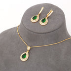 Thalienne Emerald Elegance Gold Jewelry Set