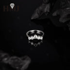 Women's Rings Moissanite Lab Diamond 925 Sterling Silver D Color VVS1 Clarity Proposal Engagement Jewelry Birthday Gift Literary