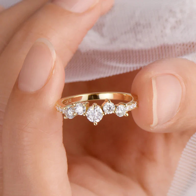 4mm&3mm&1.6mm D Color All Moissanite Ring S925 Silver for Women Lab Diamond Engagement Wedding Rings Promise Band Jewelry