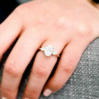 Trumium 3CT 925 Sterling Silver Engagement Rings 3-Stone Cubic Zirconia CZ Wedding Promise Rings  Wedding Bands for Women