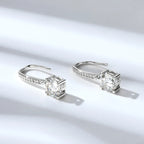 6.5mm 1.0carat D Color Moissanite Dangle Hook Earrings for Women Engagement 925 Sterling Silver High Quality Fine Jewelry