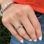 Six Stone Stack Ring