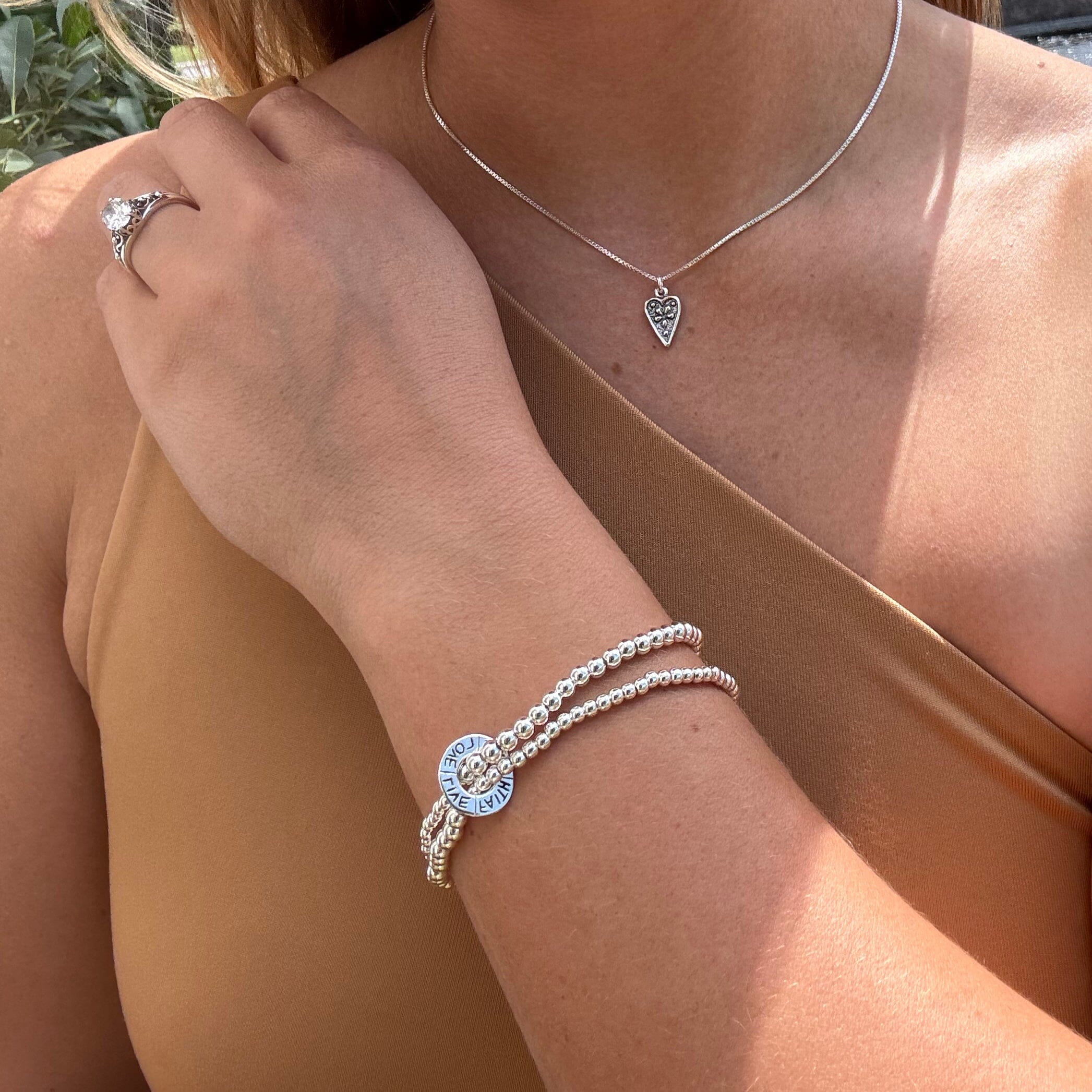 Live with Faith, Hope, and Love Bracelet