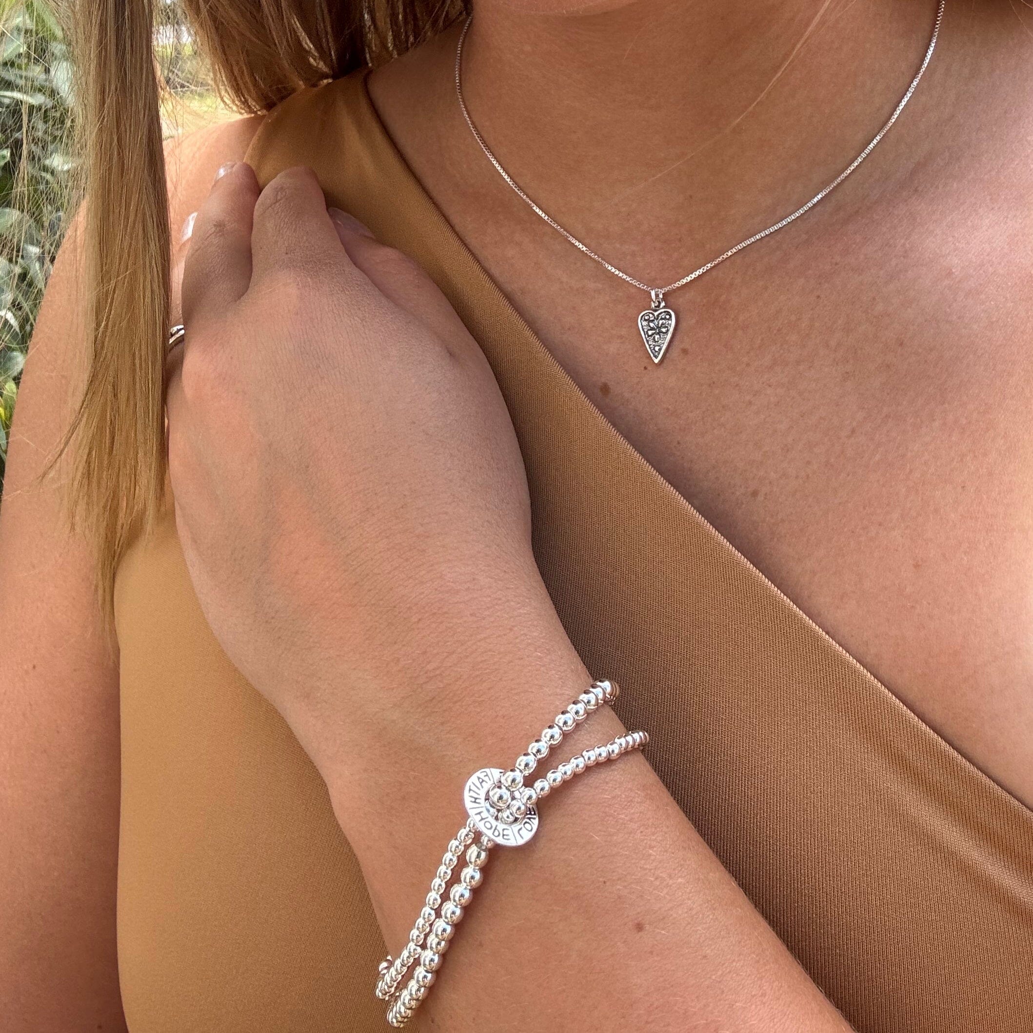 Live with Faith, Hope, and Love Bracelet