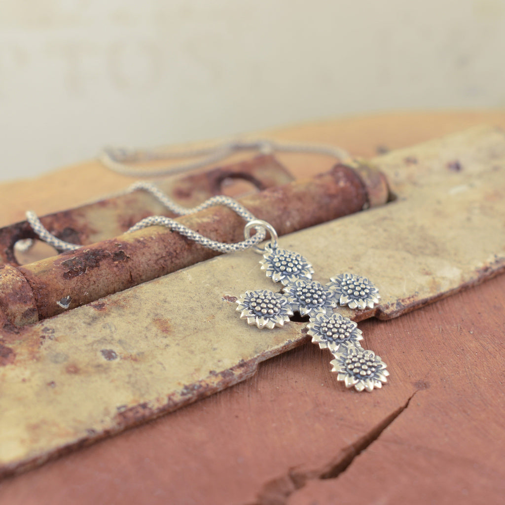 Sonflower Cross Necklace