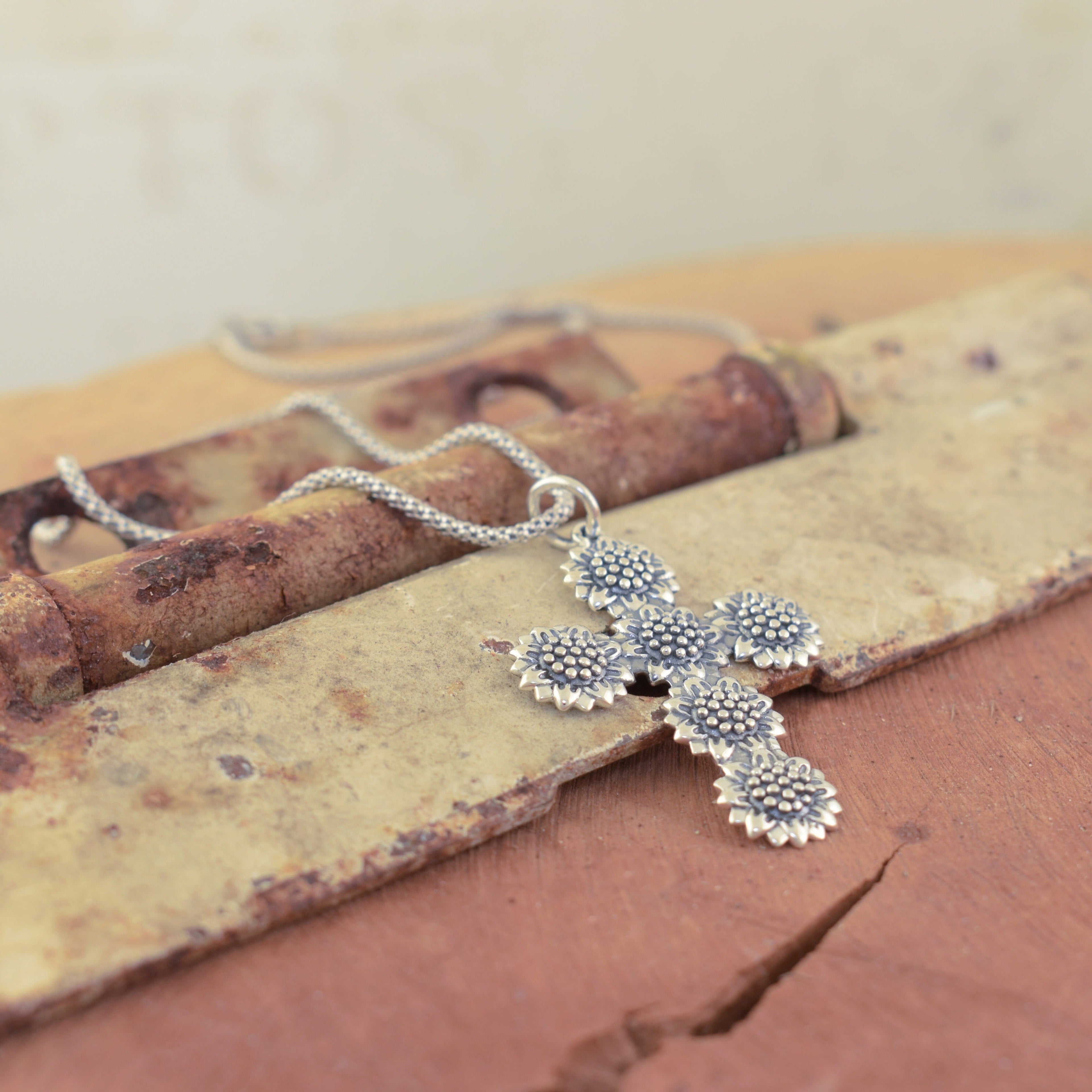 Sonflower Cross Necklace