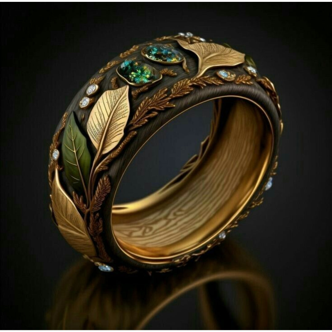 Exotic Nature Crystal Blossom Ring