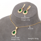 Thalienne Emerald Elegance Gold Jewelry Set