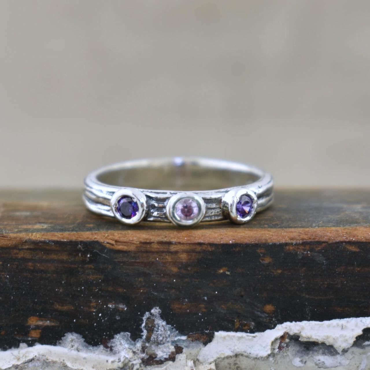 Three Stone Stack Ring