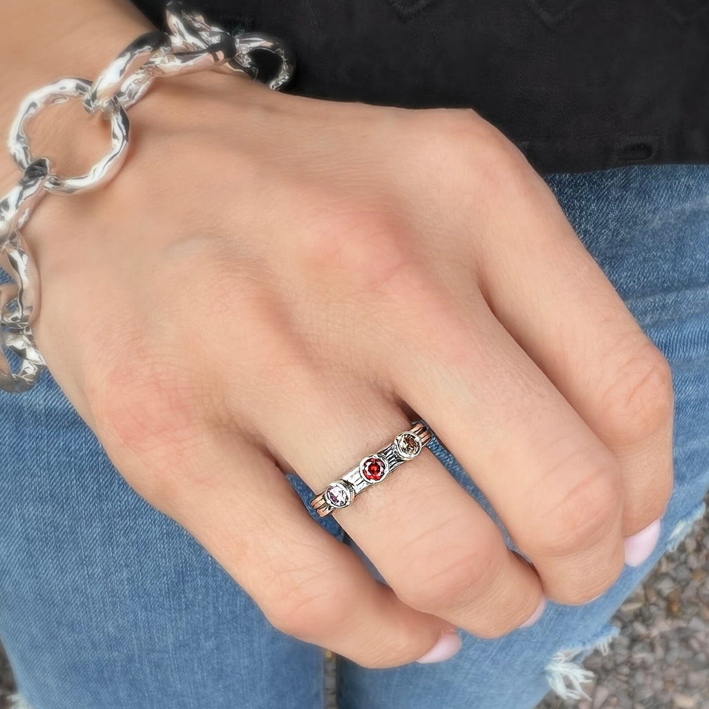 Three Stone Stack Ring