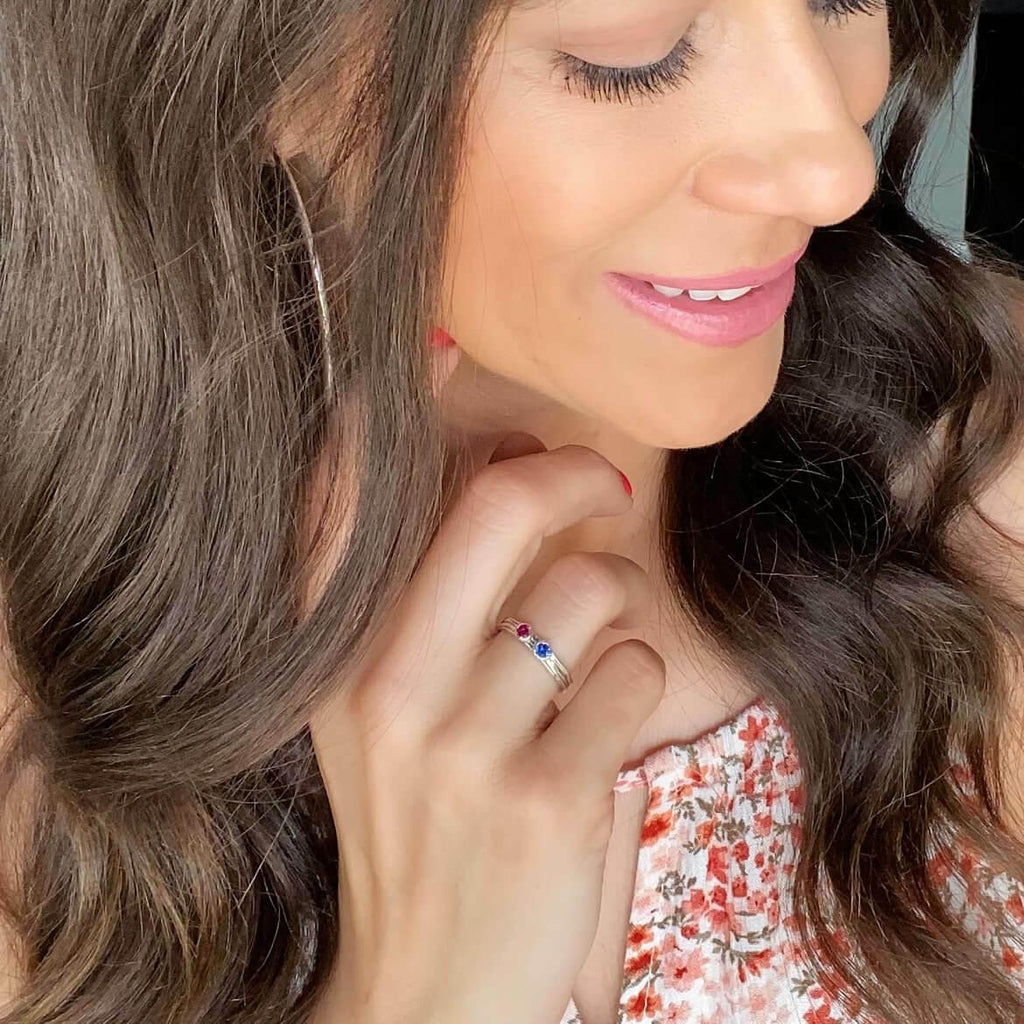 Two Stone Stack Ring