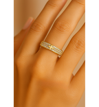 Gold Sparkling Faith Resizable Ring