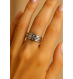 Vintage Religious Cross Silver Ring