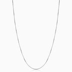 Bodega Box Necklace | White Gold
