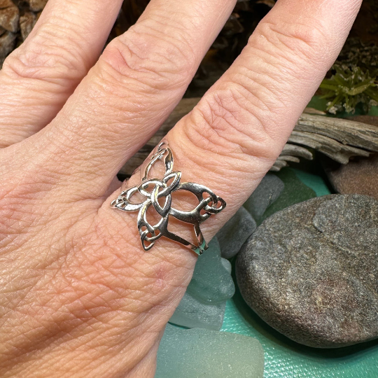 Trinity Knot Butterfly Ring