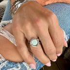 White Opal Ring