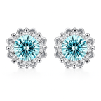 Sterling 925 Silver Sparkling Moissanite Earrings