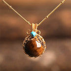 Olivenorma Delicate Natural Crystal Sphere Necklace