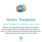 Olivenorma Natural Drop Shape Oyster Turquoise Mala Necklace