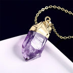 Olivenorma Amethyst Crystal Healing Necklace