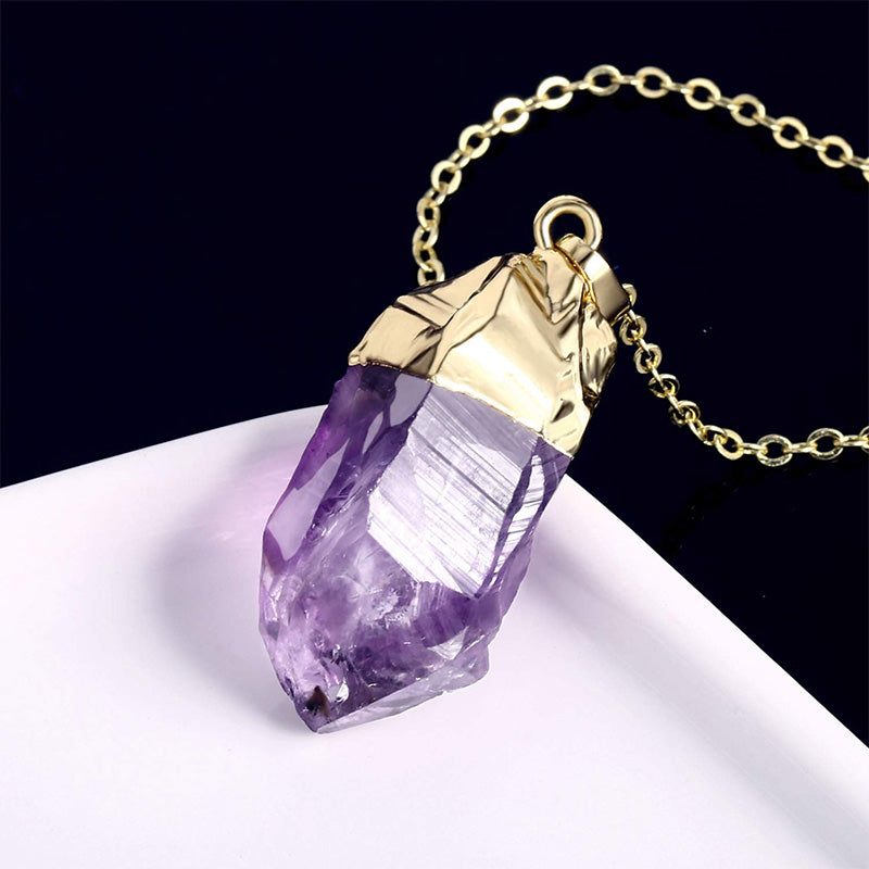 Olivenorma Amethyst Crystal Healing Necklace