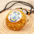 Olivenorma Natural Citrine Healing Hamsa Necklace