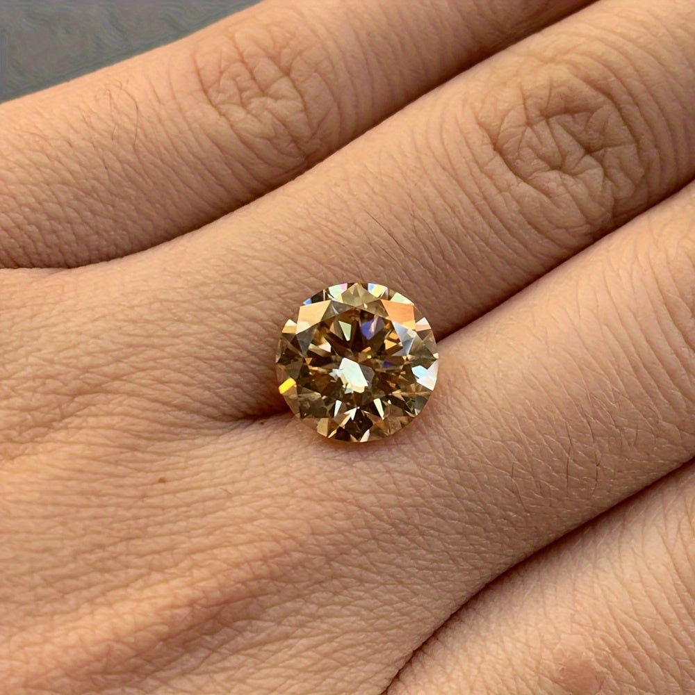 0.5-5ct Champagne VVS1 Moissanite Round Cut Synthetic