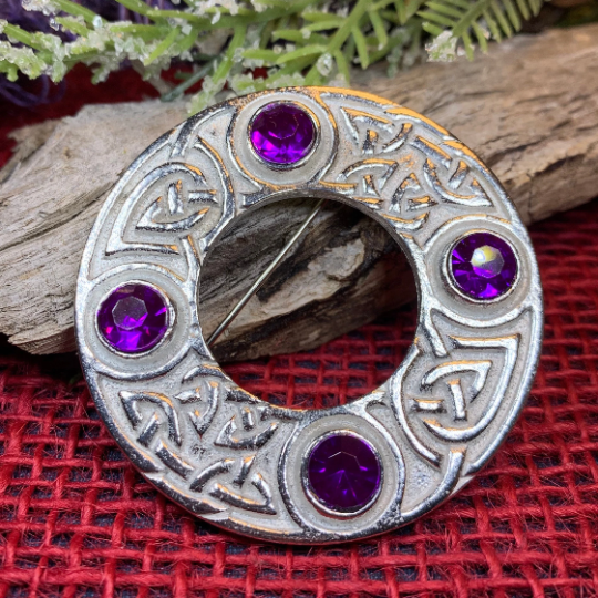 Crystal Celtic Knot Brooch