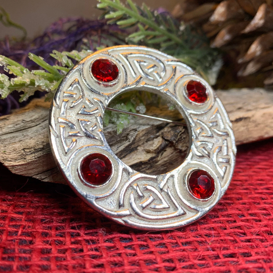 Crystal Celtic Knot Brooch