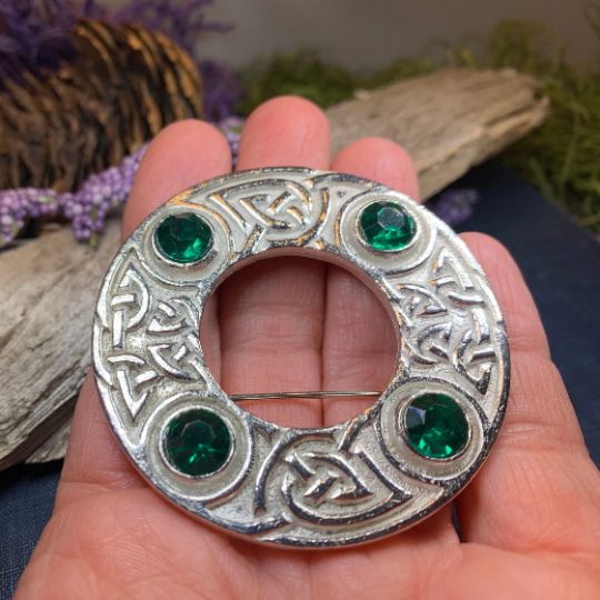 Crystal Celtic Knot Brooch