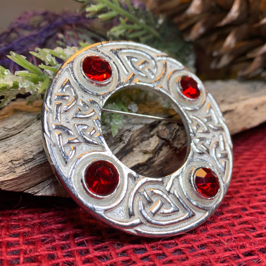 Crystal Celtic Knot Brooch