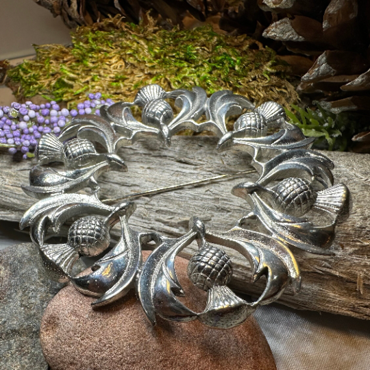 Thistle Tartan Brooch