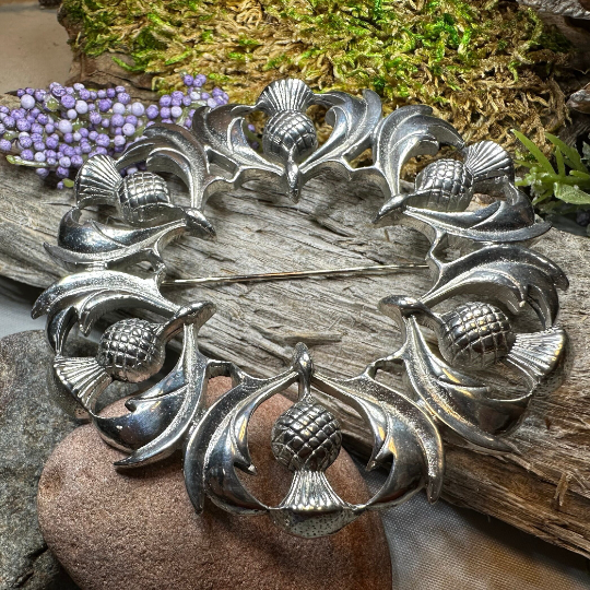 Thistle Tartan Brooch