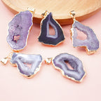 Olivenorma Irregular Raw Crystal Slice Necklace