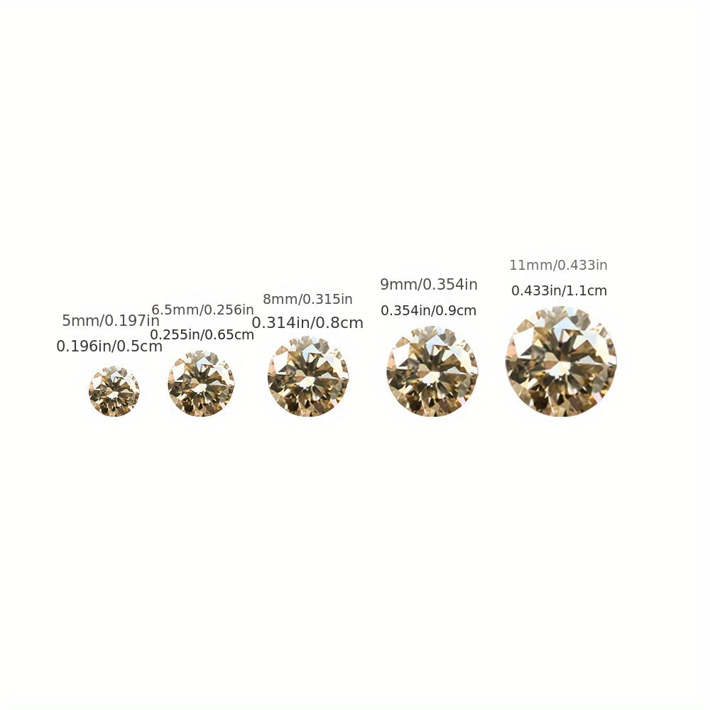 0.5-5ct Champagne VVS1 Moissanite Round Cut Synthetic