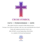 Olivenorma Gray Moonstone Jesus Cross Rosary Necklace