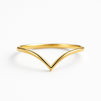 Wishbone Stacking 9K Gold Ring