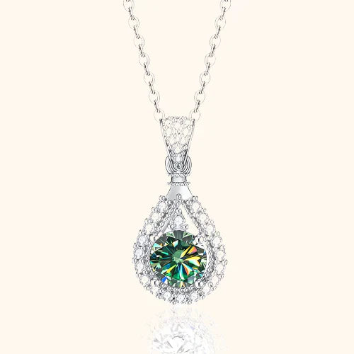 Emerald Grace Silver Necklace