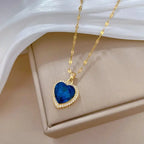 Exclusive Blue Heart Elegance Pendant