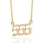 Olivenorma Zircon Angel Number Necklace