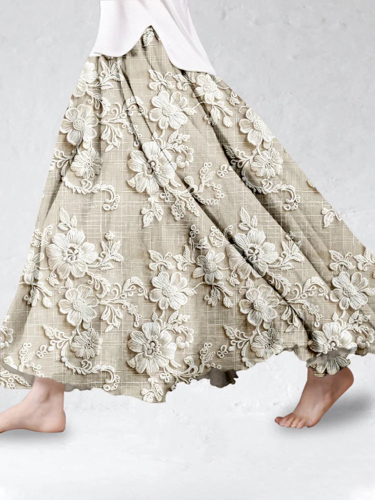 Rosemary - Floral Embroidered Linen