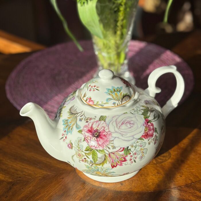 Dream Garden Fine China Teapot
