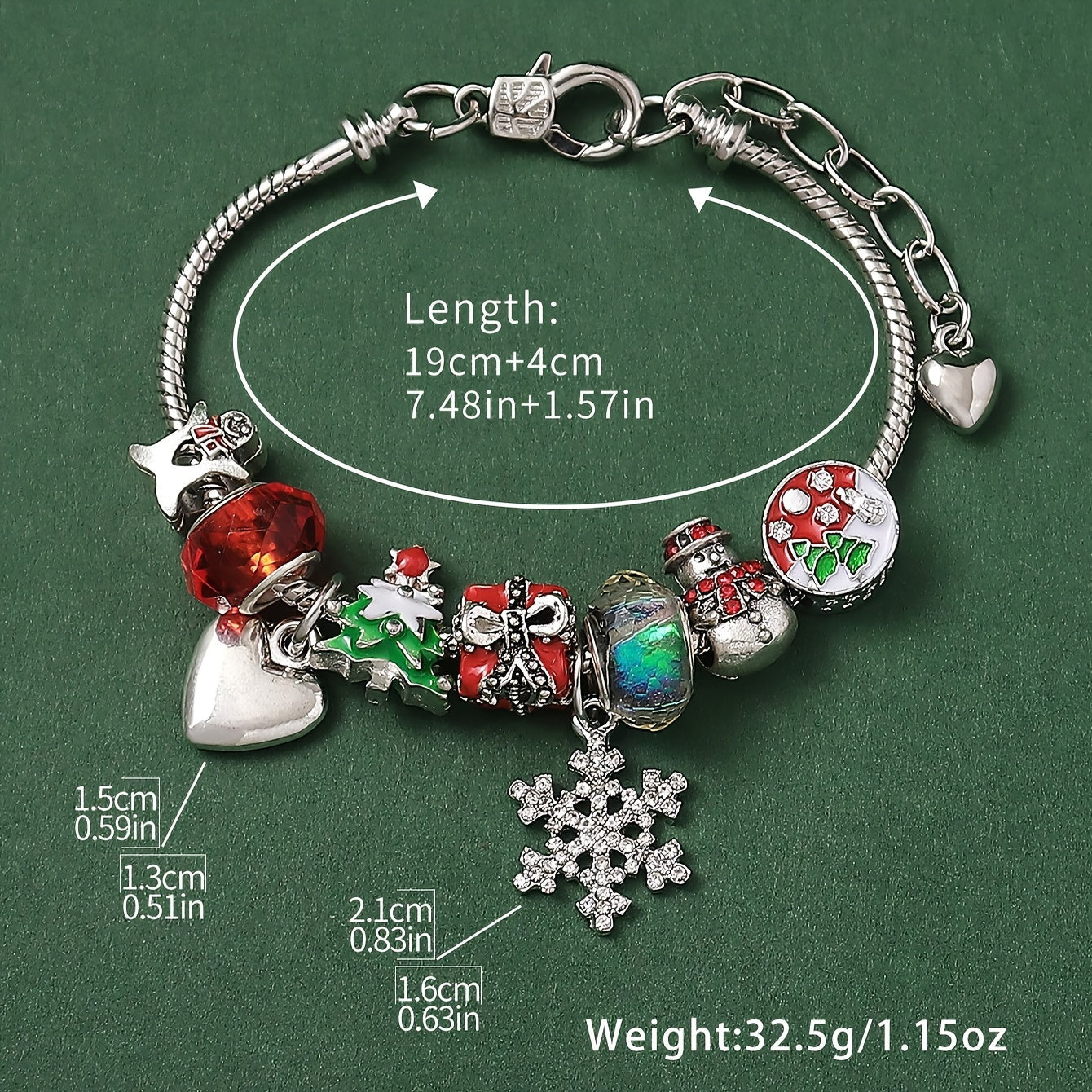 Chic Christmas Charm Bracelet