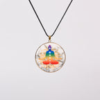 Olivenorma Crystal Hamsa Chakra Tree Of Life Necklace