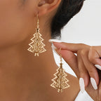 Elegant Golden Tree Earrings