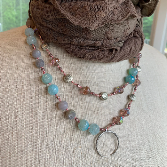 Starfire Moonflower Long Necklace