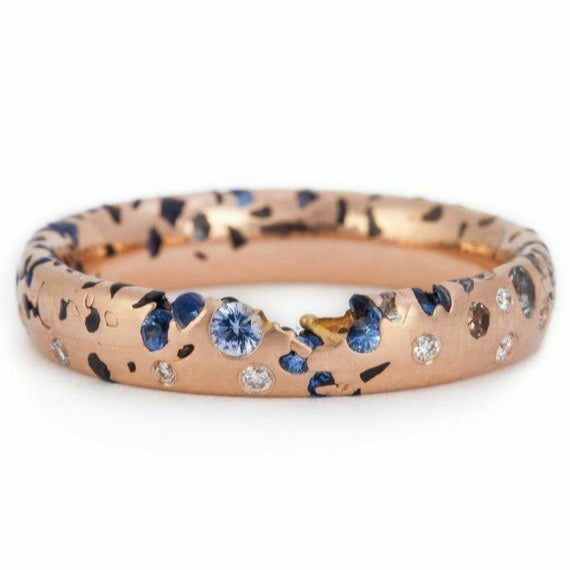 Blue Trail Rose Forged Ring