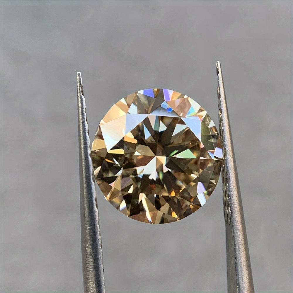 0.5-5ct Champagne VVS1 Moissanite Round Cut Synthetic