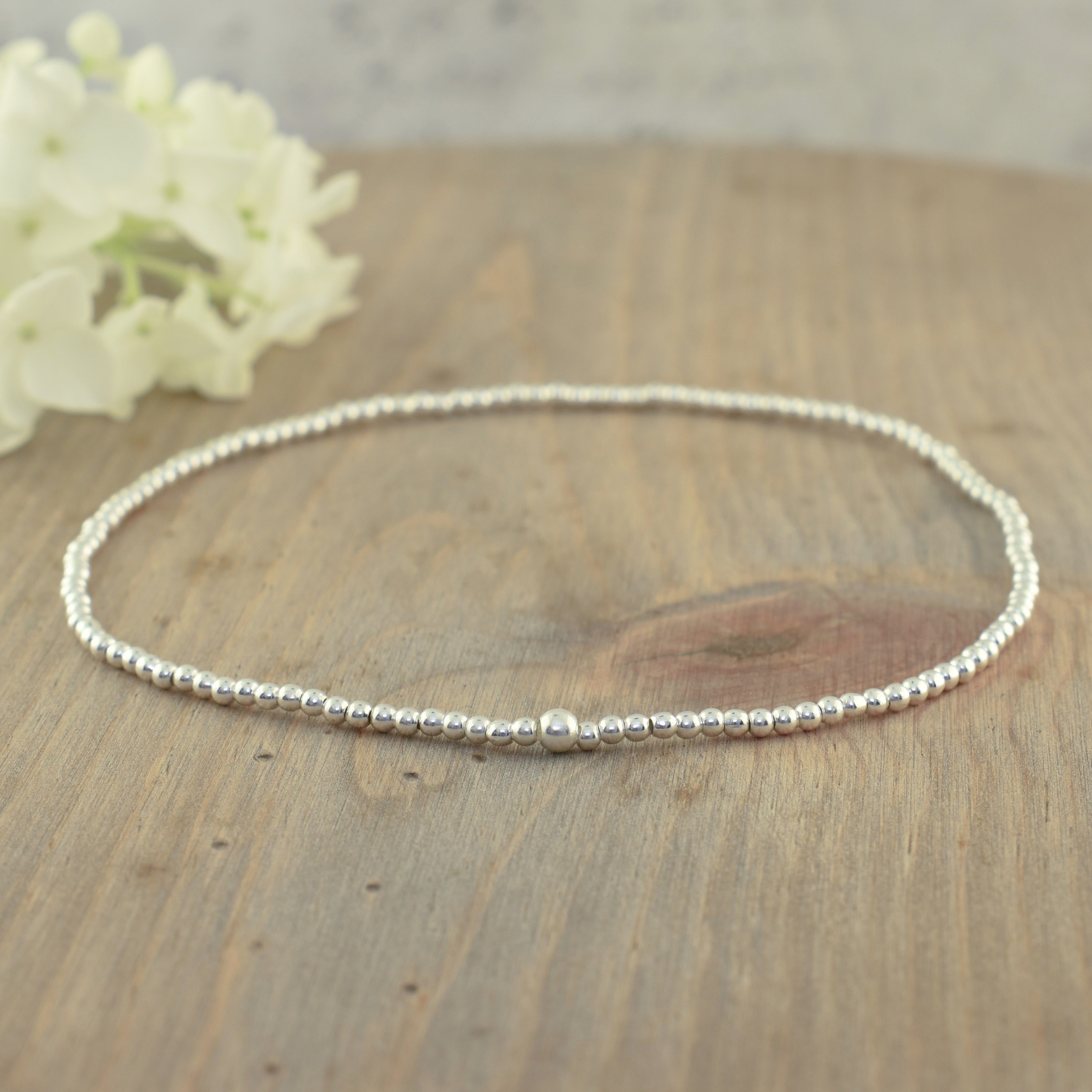 Beaded Stretch Anklet - 2mm